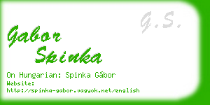 gabor spinka business card